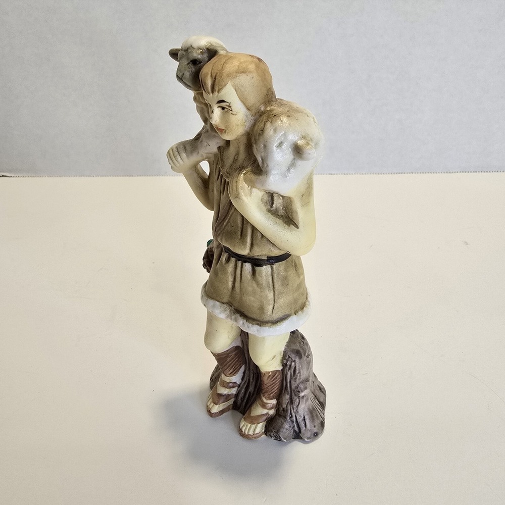 Nativity Set Porcelain Shepherd Boy Figure Replacement Part Vintage - Picture 6 of 8